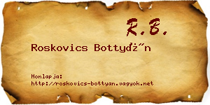 Roskovics Bottyán névjegykártya